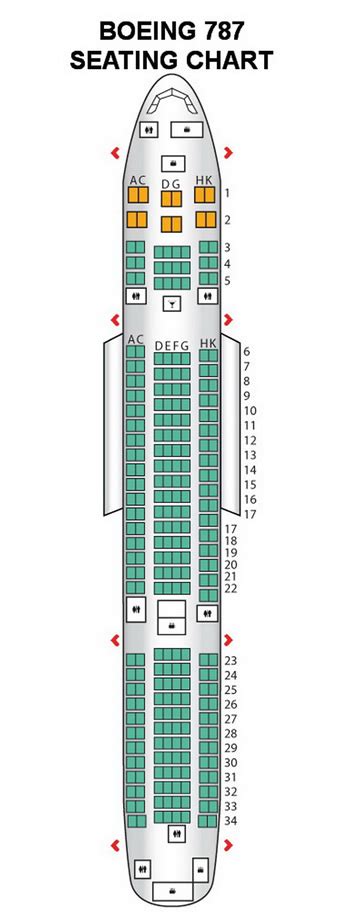 boeing 787 jet seat plan.